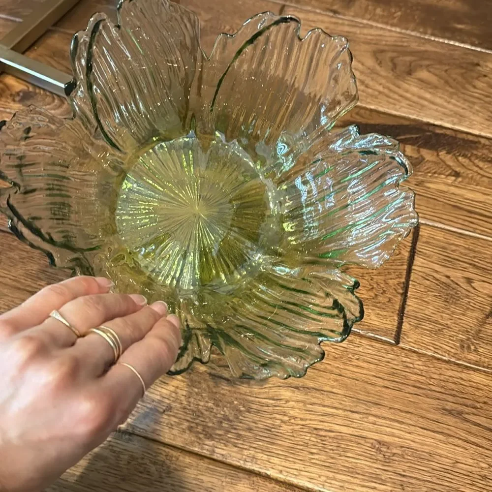Glass cabbage small salad bowl